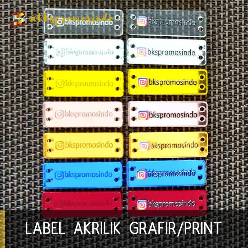 Jual Label Akrilik Mirror Grafir Banyak Pilihan Warna & Custom ...