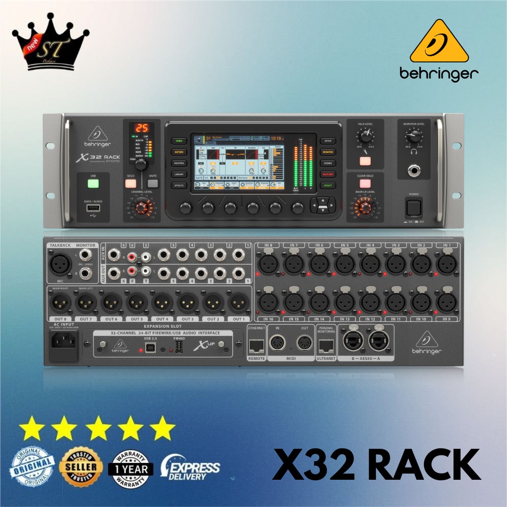 Jual Behringer X32 Rack X-32 X 32 Digital Mixer Mixing Rackmount 40 ...