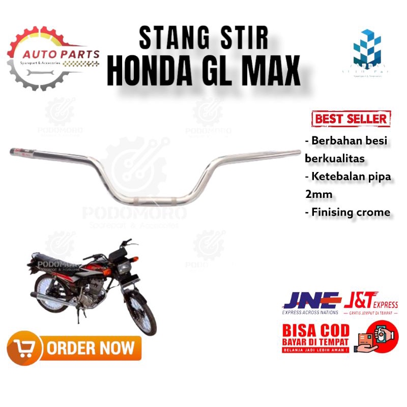 stang stir setir sepeda motor HONDA GL max setir roadrace universal pnp ninja cb vxion megapro crome