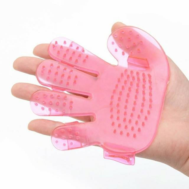 Sisir sikat mandi anjing kucing grooming gloves