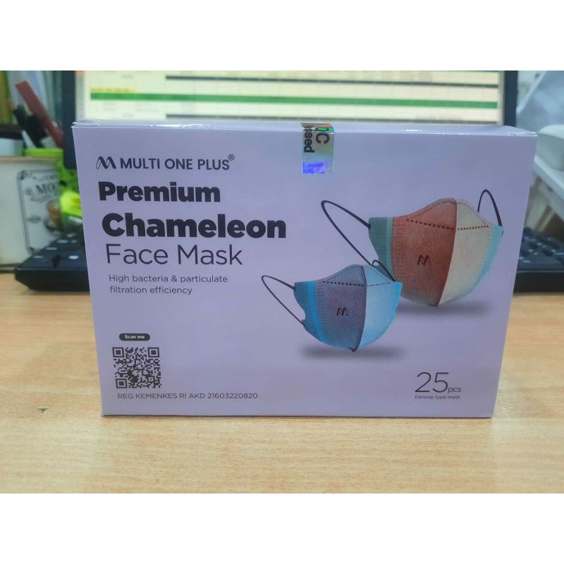 Masker duckbill warna warni / Premium chameleon face mask Multi One Plus