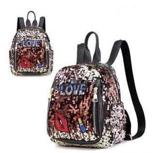 GT 1294 RISCE TAS RANSEL SEQUIN IMPORT WANITA CEWEK PEREMPUAN JAKARTA BATAM LOVE REMAJA