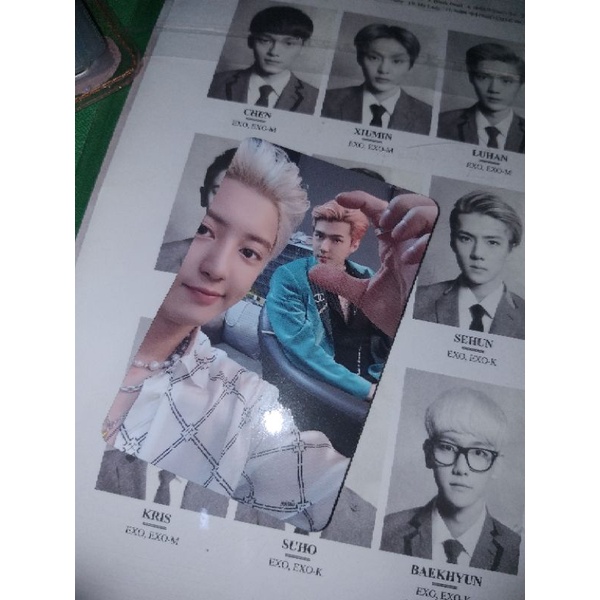 photocard chanyeol sehun exo SC