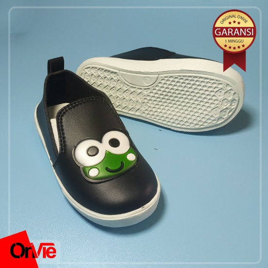 Sepatu Slip On Anak Motif Keroppi Karet 3D | Sepatu Kids Onvie