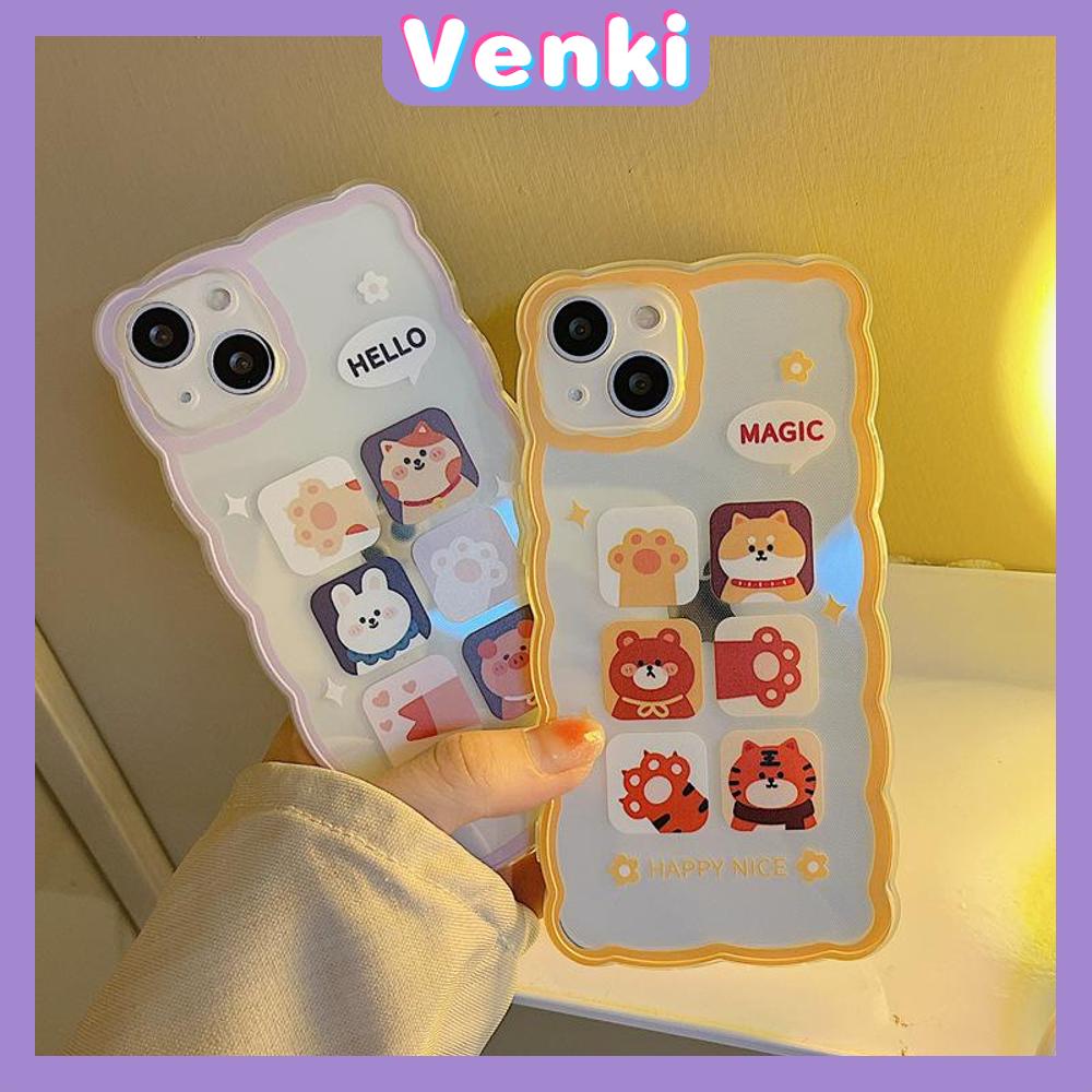 iPhone Case Silicone Soft Case Clear Case Wave Anti-Slip Shockproof Camera Full Coverage Protection Cartoon Cute For iPhone 13 Pro Max iPhone 12 Pro Max iPhone 11 iPhone 7 Plus