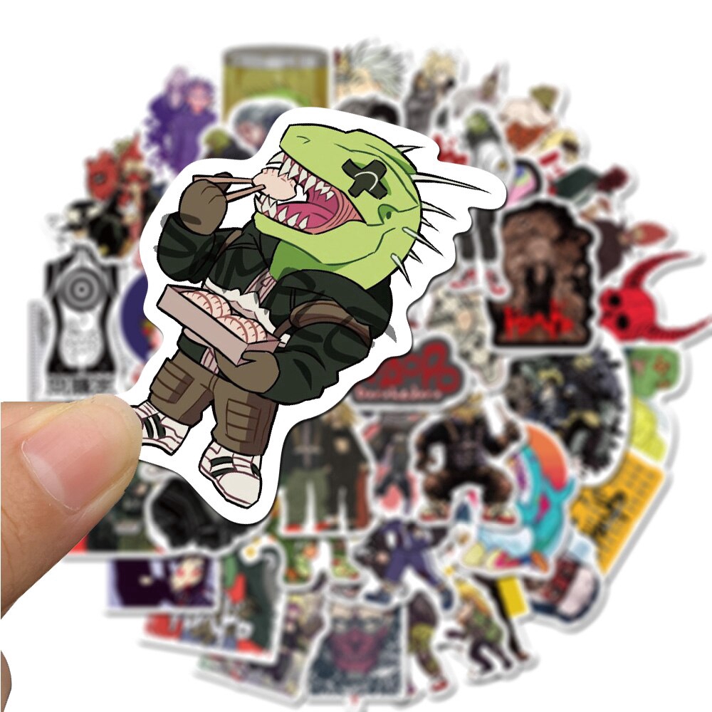 50pcs Pack Anime Dorohedoro Stickers For Skateboard Guitar Motorcycle Laptop Girls Waterproof Sticker Toy Decals