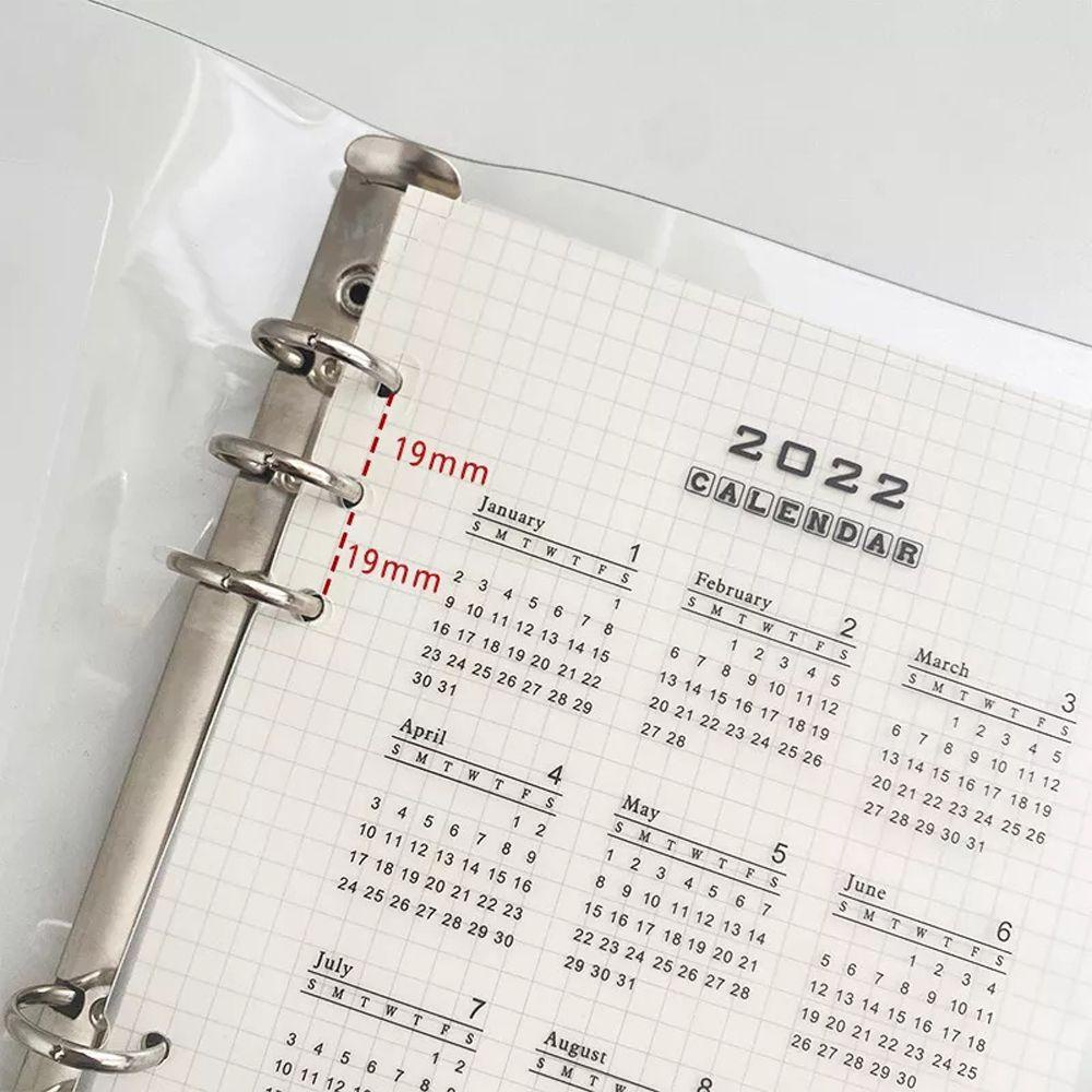 [Elegan] Partisi Kalender 2022 PP 6lubang Weekly Planner Transparan Agenda A5 A6 Frosted Jadwal Organizer