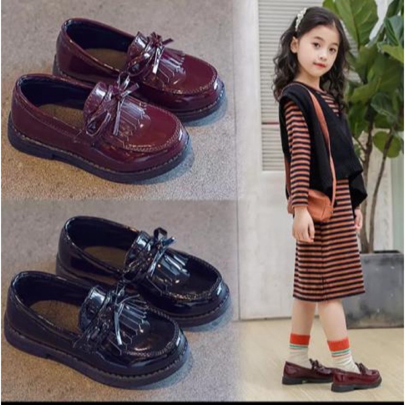 sepatu anak fashion laofer / sekolah terbaru 31-35 ada COUPLE SM MOM