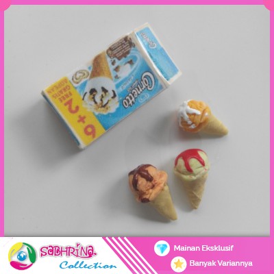 Miniatur Es Krim Cornetto set