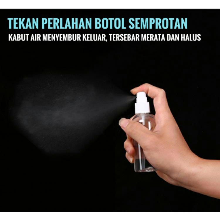 BRP064 Botol Spray Kosong 30 ML 60 ML 100 ML / Botol Semprotan Mini Travel Parfum Plastik