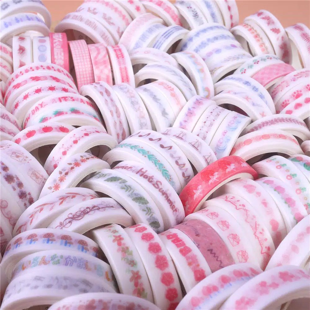 

Washi Tape Slim Eceran Satuan Murah Dekorasi Buku Diary Jurnal DIY