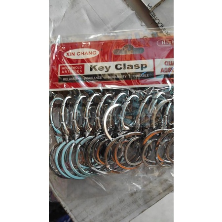 gantungan kunci besi stainlles isi 12 pcs