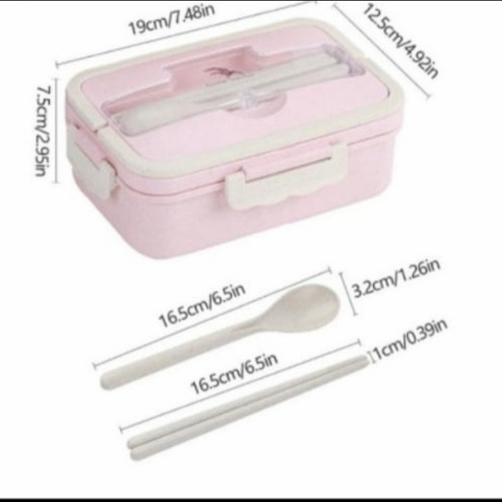 Kotak Makan Lunch Box Bento Bekal Anak Set Sendok Sumpit/lunch box anak gratis sendok sumpit BPA Free/tempat bekal anak