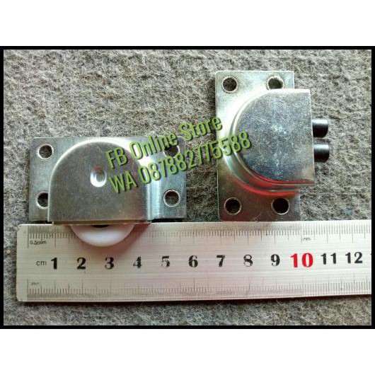 Buruan Beli - Roda Pintu Sliding Lemari Geser 388 Plat Stainless Pasangan Rel U M