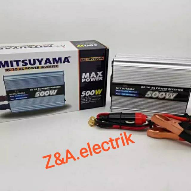 Power Inverter DC to AC 500 Watt 500 Wat Merk Mitsuyama MS-INV500W