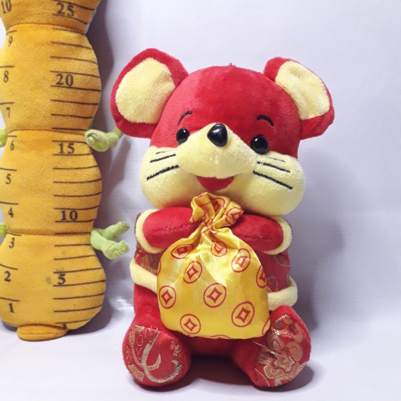BONEKA MERAH SHIO TIKUS IMLEK