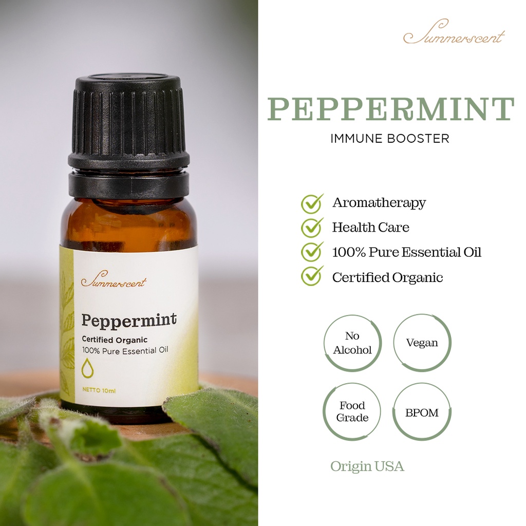 SUMMERSCENT Essential Oil Aromatherapy Aroma PEPPERMINT Pengharum Ruangan Esential Oil Aromaterapi