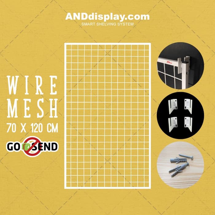 WIREMESH 70x120CM + H5 WALL KAWAT RAM DINDING WIRE GRID