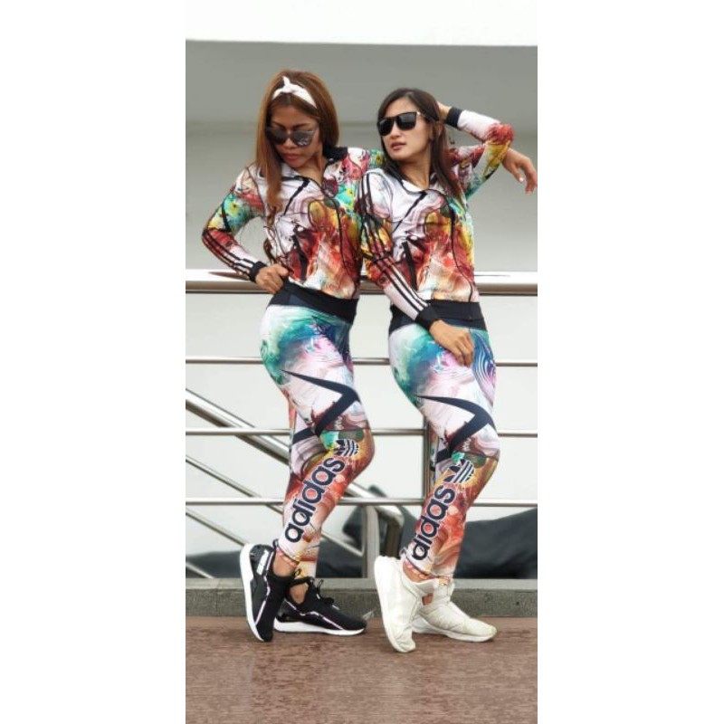 PAKAIAN OLAHRAGA SXB PIXIE BRUSH STROKES JAKET AND LEGGING