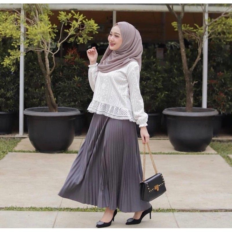 ROK PLISKET PREMIUM 100 % DI JAMIN BAHAN SUPER TEBAL