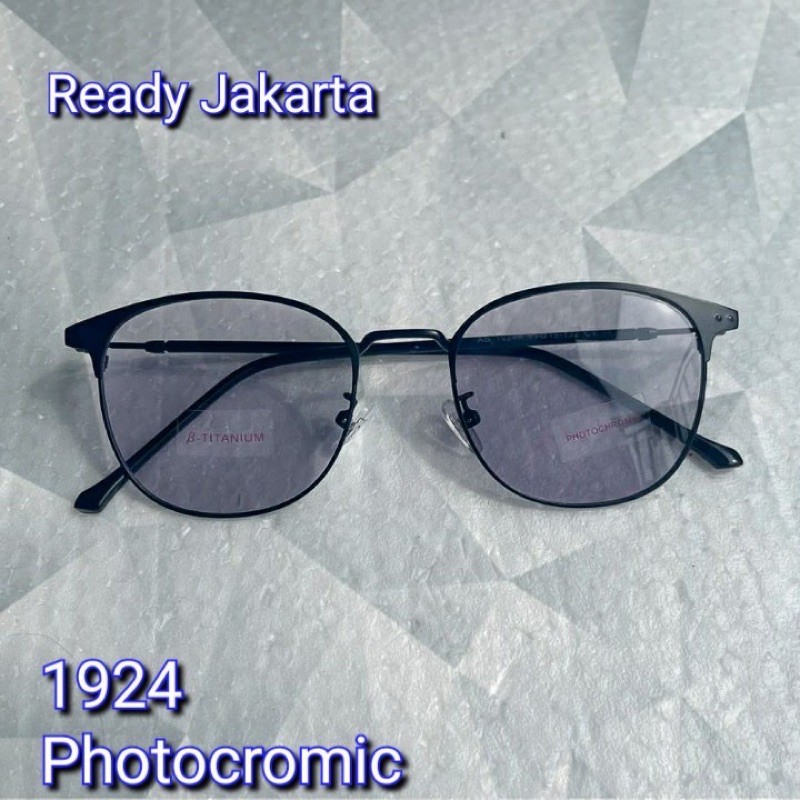kacamata photochromic normal 1924L gratis case dan lap  cocok pria wanita