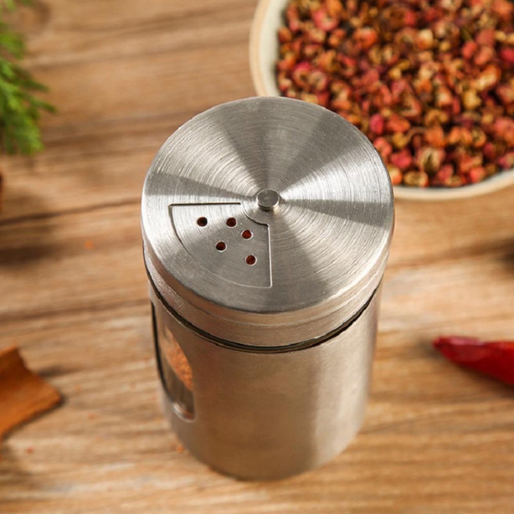 Solighter Seasoning Kotak Penyimpanan Bumbu Storage Tank Aksesoris Dapur Organizer BBQ Masak Herbal Organizer Mangkuk Garam Shaker Toples Lada Gula Wadah