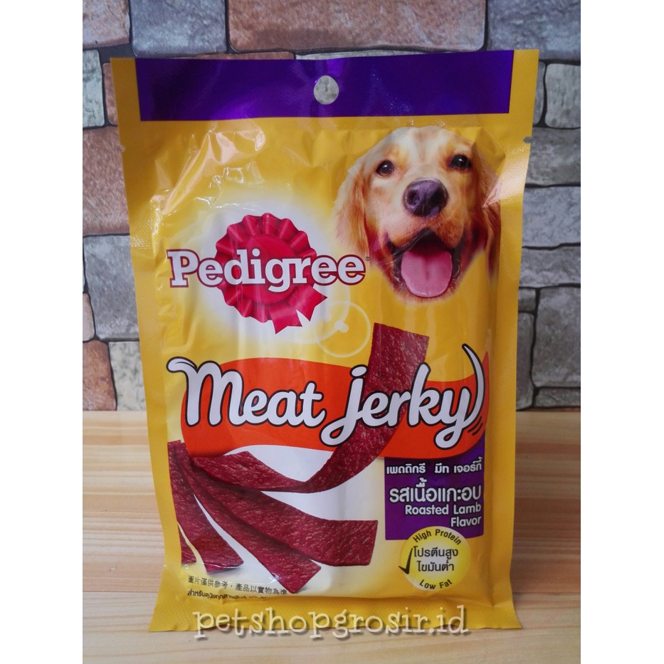 Pedigree Meat Jerky 80gr - Snack Anjing High Protein Low Fat