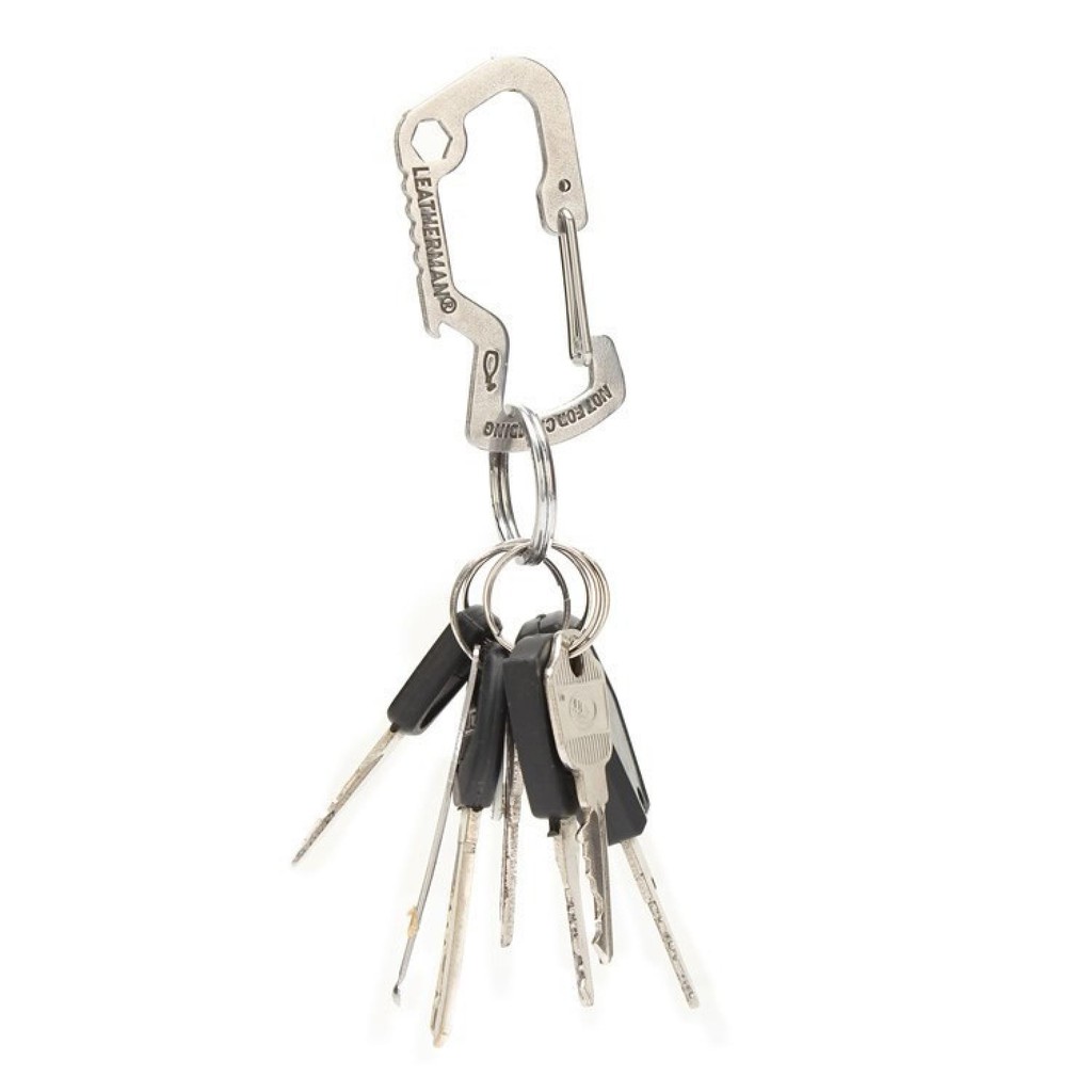 ersatile EDC Carabiner Stainless Steel with Bottle Opener - Silver