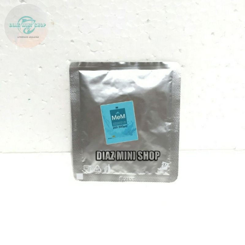 

Pelet MeM 200-300 mikron pakan burayak cupang Guppy repack