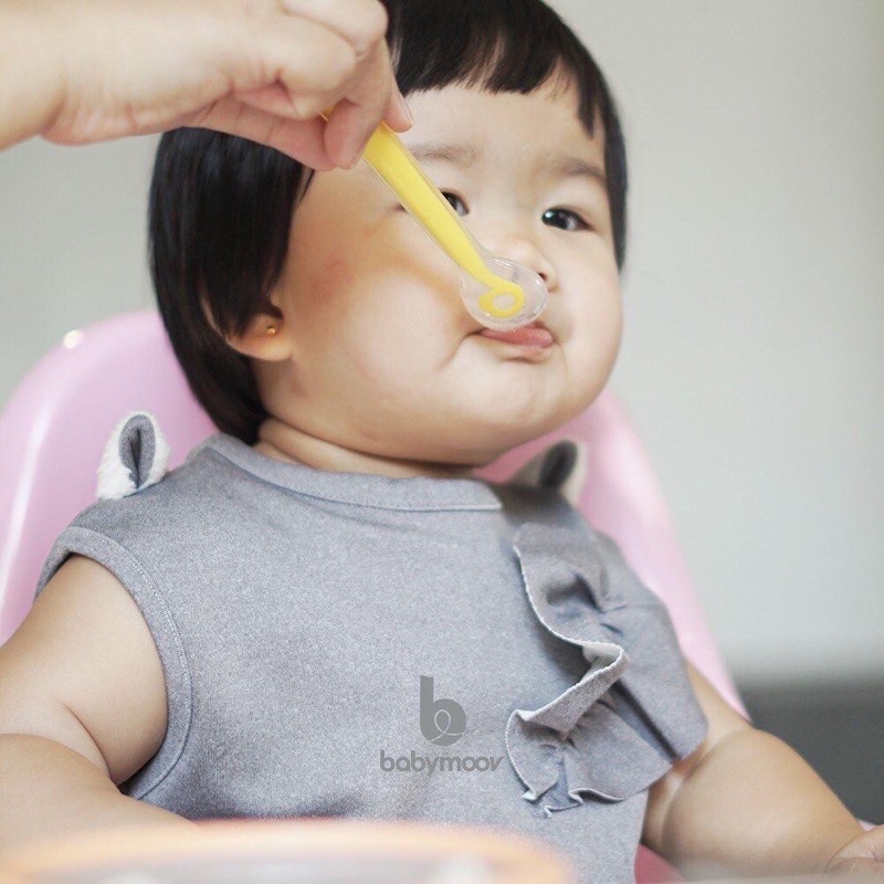 BABYMOOV SILICONE SPOON/Sendok bayi Silicone - Sendok makan anak