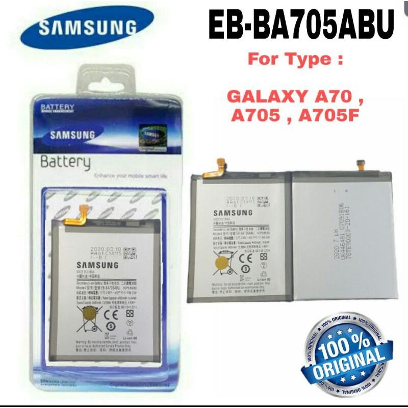 Baterai Battery Original Samsung Galaxy A70 , A705 , A705F , SM-A705F , EB-BA705ABU