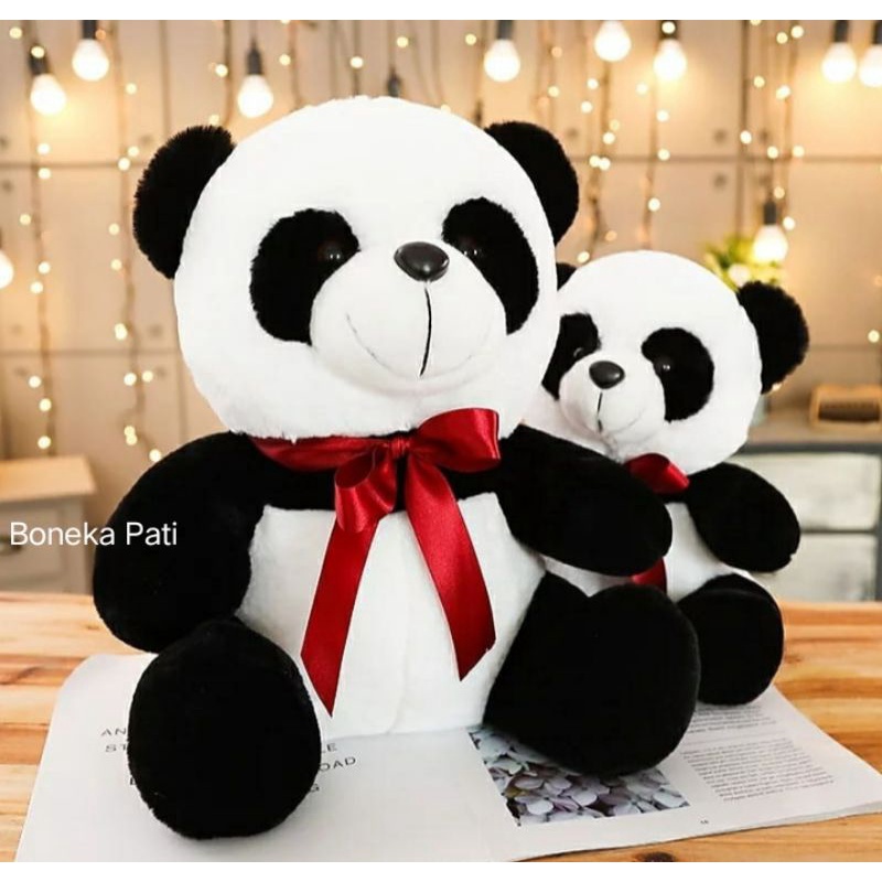 Boneka panda duduk 50cm super gembul, gemoy produk SNI kualitas bagus