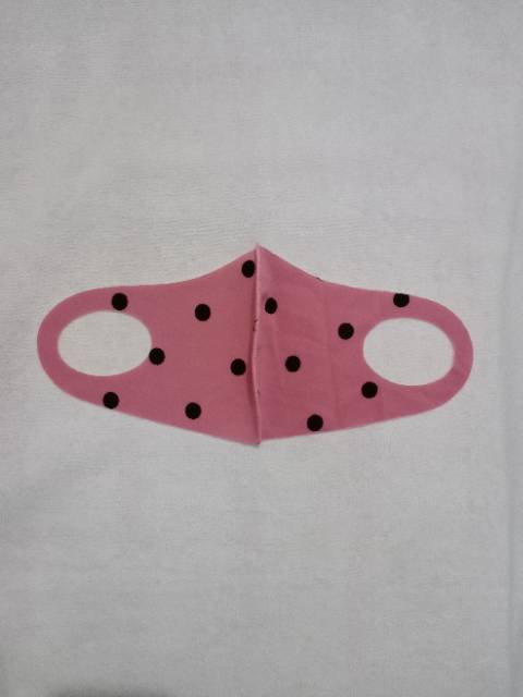 MASKER KAIN SCUBA MOTIF POLKADOT BAHAN PREMIUM KUALITAS BAGUS