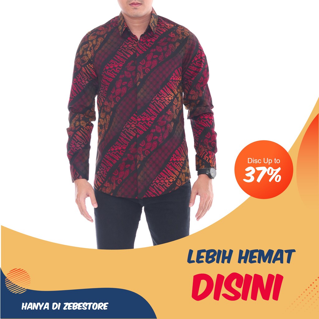 HEM PANJANG BATIK KERJA KANTOR SERAGAM KONDANGAN SINOMAN KEMEJA PRIA