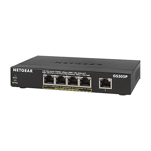 Netgear 5- Port POE switch - Unmanaged (GS305P)