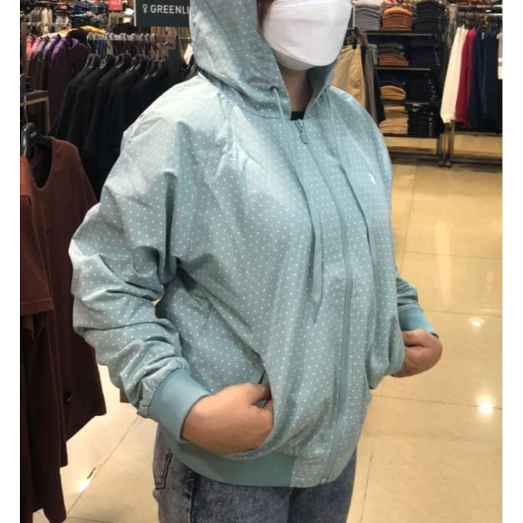 JAKET POLKADOT PARASUT CEWEK 3SECOND NEW ARRIVAL
