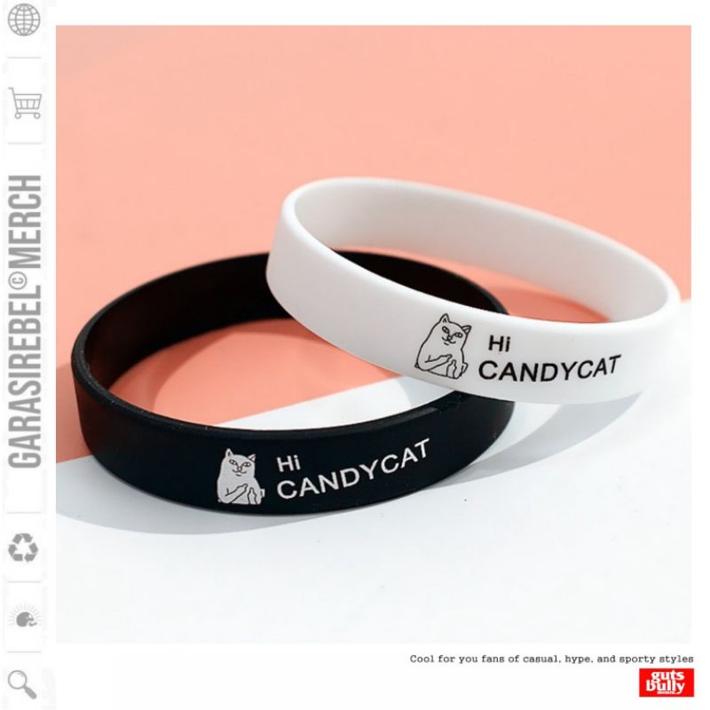 COD ✅ GELANG TANGAN CANDY CAT AKSESORIS COWOK GELANG KARET COUPLE GELANG KARET GELANG DISTRO