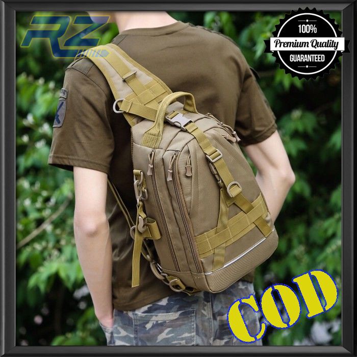 Tas Selempang Pria Tas Pria Slempang Sling bag Tactical Army Waistbag Army RZ 249