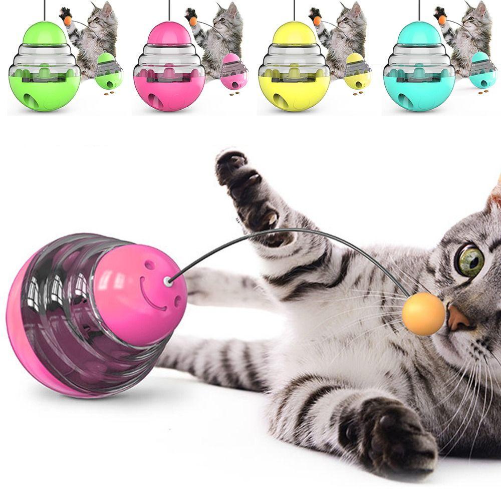 Solighter Food Treat Ball Toy Mainan Latihan IQ Cat Teaser Puppy Bowl Slow Food Feeder