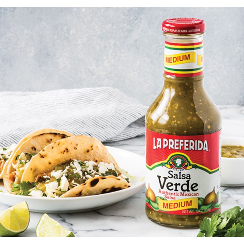 

La Preferida Salsa Verde Medium 454gr/Autentic Mexican Salsa/Sauce Import