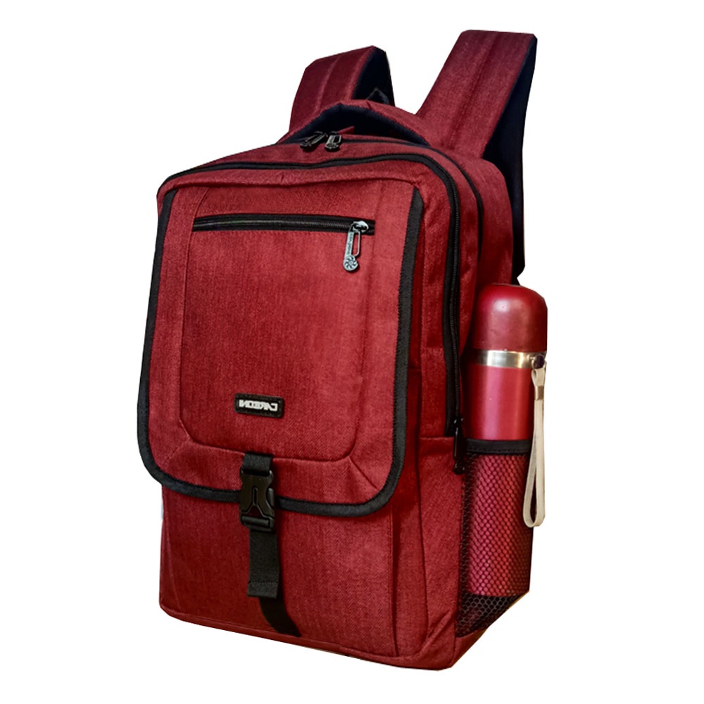 Backpack Carboni Make My Day Tas Ransel Original MAOO141 red Tas Sekolah SD/ SMP Urban Style Casual pria wanita + FRE Raincofer