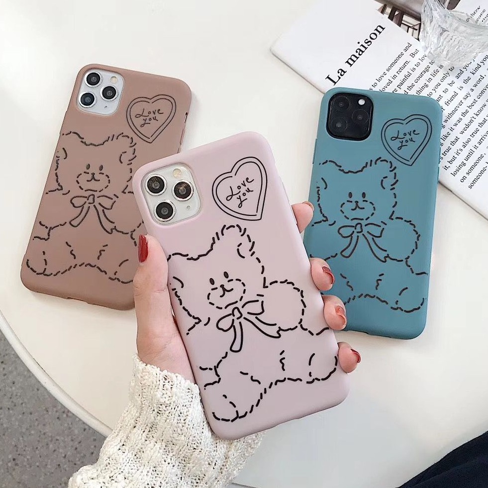 Teddy Printing Softcase Printing Oppo neo7 f1s a1k a7 a5s f9 vivo v9 y83 y71 y53 redmi 4a 7a 6a 4x