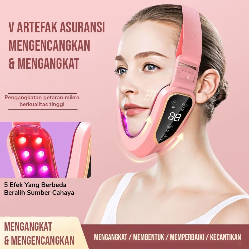 CJVS-SFE TINO Vshape Slimming Face Electric Penirus Pipi Wajah Dagu Dengan 5 Mode Getaran/alat penirus pipi wajah