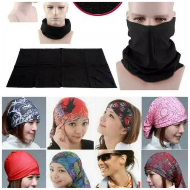 Masker Buf Bap Baff import bahan spandex bill up tanpa jahitan masker praktis