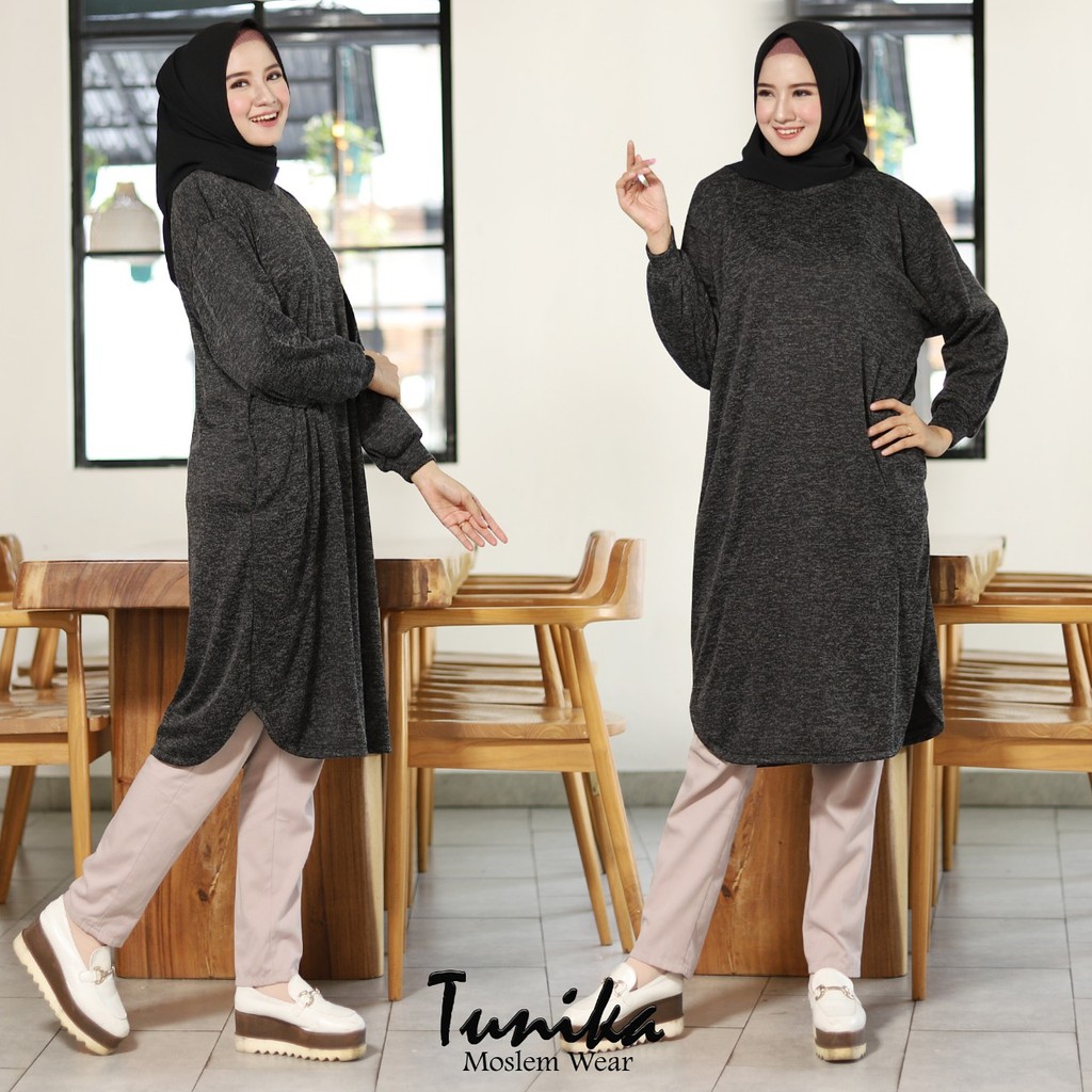Baju Tunik Wanita Bahan Kaos Korea