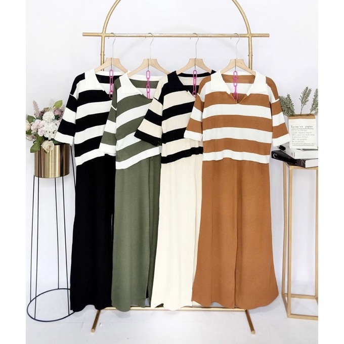 one set knit kulot salur