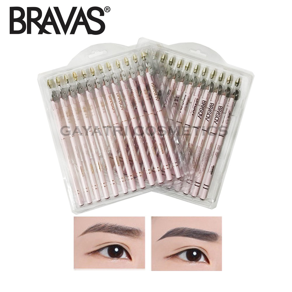 GROSIR Brasov Eyebrow Pensil Alis Serut Type A 12 pcs