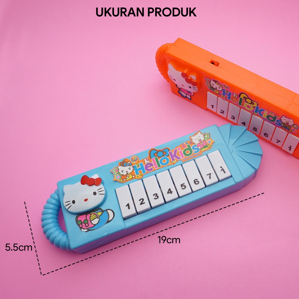 Aneka Mainan Piano Keyboard Anak Karakter Hello Kitty / Doraemon Thomas