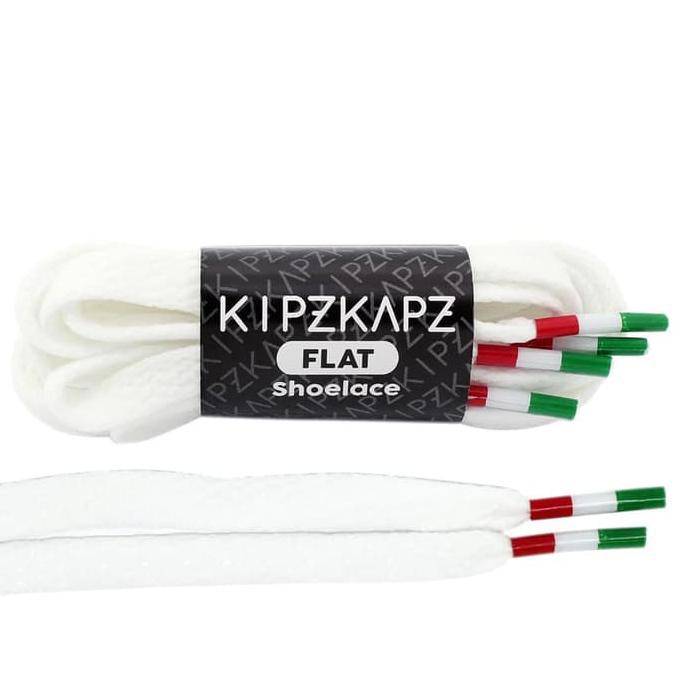 TERBARU KIPZKAPZ FSP3 WHITE ITALY 115CM - TALI SEPATU PIPIH / FLAT 8MM