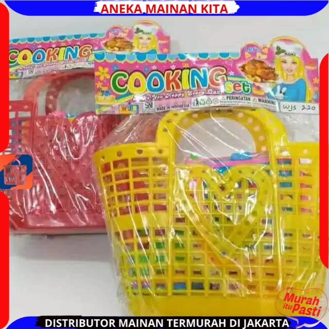 Mainan Anak Perempuan Masak-masakan Anak Edukatif SNI Cooking Set Keranjang Edukasi